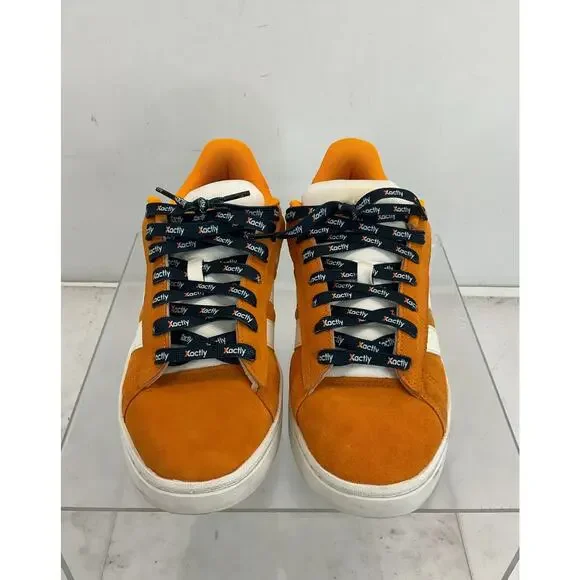 adidas Grand Court Alpha 00s Orange & White Lace-Up Tennis Shoe Sneakers Sz. 10